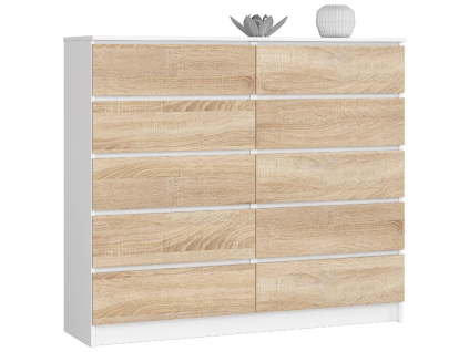 komoda kuba 120 cm 10 z suviek biela son329aadc0