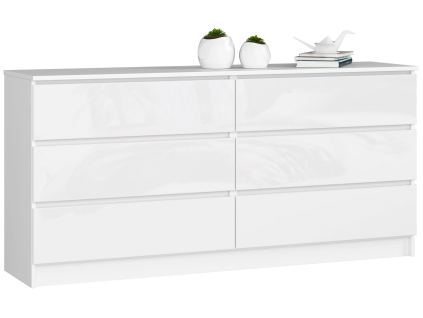 komoda kuba 160 cm 6 z suviek akryl biel202e6d86