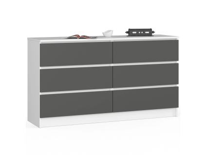 komoda kuba 140 cm 6 z suviek bielo graf6b941143