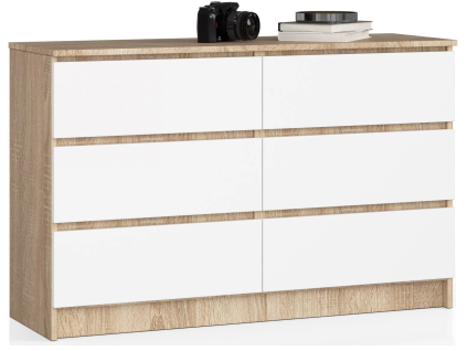 komoda kuba 120 cm 6 z suviek sonoma bie4c78266c