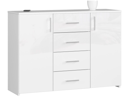 komoda torvi k 110 cm biela leskl 987666fb