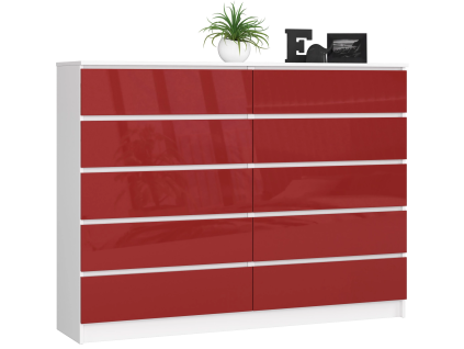 komoda kuba 160 cm 10 z suviek biela erv3569b963