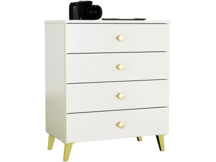 MOBI elegantná komoda K-04, kašmír/zlatá