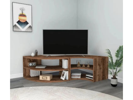 MELITTA rohový TV stolík, orech