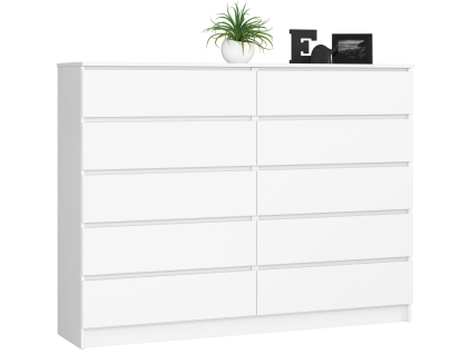 komoda kuba 160 cm 10 z suviek biela 6a47c5ce