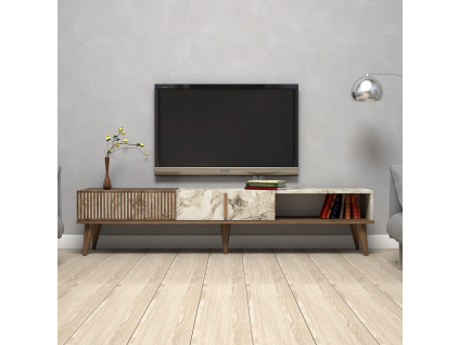 milan walnut white marble tv stol k na n99e57f12