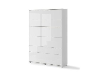 BED CONCEPT BC 01, sklapacia postel vertikalna 140, biela leskla 1