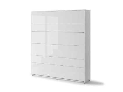 BED CONCEPT BC 13p, sklapacia postel vertikalna 180, biela leskla 1