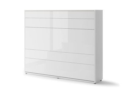 BED CONCEPT BC 14, sklapacia postel horizontalna 160, biela leskla 1