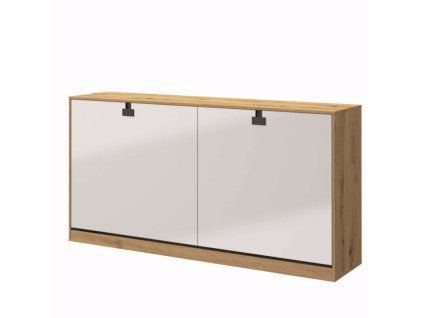 INDEX 20, horizontalna sklapacia postel, dub artisan biela leskla 1