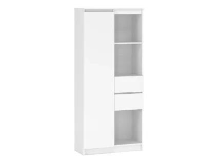BROOKLIN 1D2S, vysoky regal, biela 1