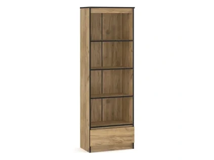 BROOKLIN 1S, otvoreny policovy regal, dub Kraft zlaty 1