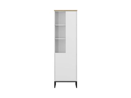 ALTO 05, vitrina 1D L P, biely dub Mauvella biela 1