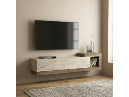 24964 volare tv stand traverten walnut 699bf60e43ba2