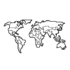 world map bytov doplnky a dekor cie iern7484d458