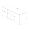 rtv stol k 140 cm 2d 1p biela sonoma 732557c1