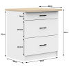 kuchynsk skrinka oliwia s 80cm 3s biela b71673ae