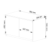 nadstavec na skri u s 90 cm biela dub sod4cde8b8
