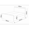 MILANO 2 čalúnená posteľ 160x200, COSMIC 160