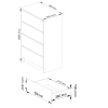 komoda kuba 60 cm 4 z suvky sonoma biel 84091103