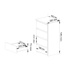komoda clav 40 cm 4 z suvky dub biela 832ade86