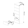 komoda clav 40 cm 5 z suviek dub artisan86cd9caf