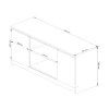 rtv stol k 120 cm 2d 1p ierny akryl vys afda8e75