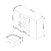 komoda torvi k 110 cm biela leskl f14545aa