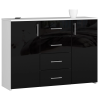 komoda torvi k 110 cm biela ierna leskl ac1cc099