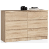 komoda kuba 120 cm 6 z suviek dub sonoma92d49030