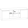 rtv stol k 140 cm 2d 1p biela 88592a85