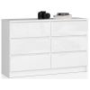 komoda kuba 120 cm 6 z suviek akryl biel4094272c