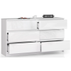 komoda kuba 140 cm 6 z suviek akryl bielbf665940