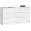 komoda kuba 140 cm 6 z suviek akryl biel00c5b828