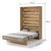 BED CONCEPT BC 01, sklapacia postel vertikalna 140, dub artisan 3