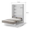 BED CONCEPT BC 01, sklapacia postel vertikalna 140, biela leskla 4