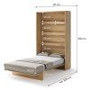 BED CONCEPT BC 02, sklapacia postel vertikalna 120, dub artisan 3