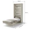 BED CONCEPT BC 03, sklapacia postel vertikalna 90, kasmir 3