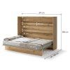 BED CONCEPT BC 04, sklapacia postel horizontalna 140, dub artisan 3