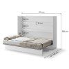 BED CONCEPT BC 04, sklapacia postel horizontalna 140, biela lesklá 3