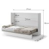 BED CONCEPT BC 05, sklapacia postel horizontalna 120, biela leskla 3