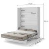 BED CONCEPT BC 12, sklapacia postel vertikalna 160, biela 3