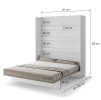 BED CONCEPT BC 13p, sklapacia postel vertikalna 180, biela leskla 3