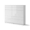 BED CONCEPT BC 14, sklapacia postel horizontalna 160, biela leskla 1