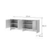 BED CONCEPT BC 10, nadstavba do BC 05, biela leskla 3