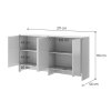 BED CONCEPT BC 11, nadstavba do BC 06, biela lesklá 3