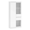 BROOKLIN 1D2S, vysoky regal, biela 1