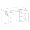 BROOKLIN 2D2S, dlhy pisaci stol, biela 2