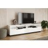 TULUZA 40, dlhy TV stolik 2S, biely cierny Onyx biela leskla 1