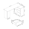 rohov p sac st l b20 155 cm prav biely lcc93910b
